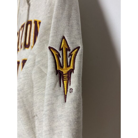 Vintage Arizona State University League Hoodie Small Gray & Maroon sz Small - Picture 5 of 15